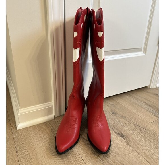 BILLINI Velma Cowboy Boots Scarlet in Red Size US 8 - Picture 4 of 11